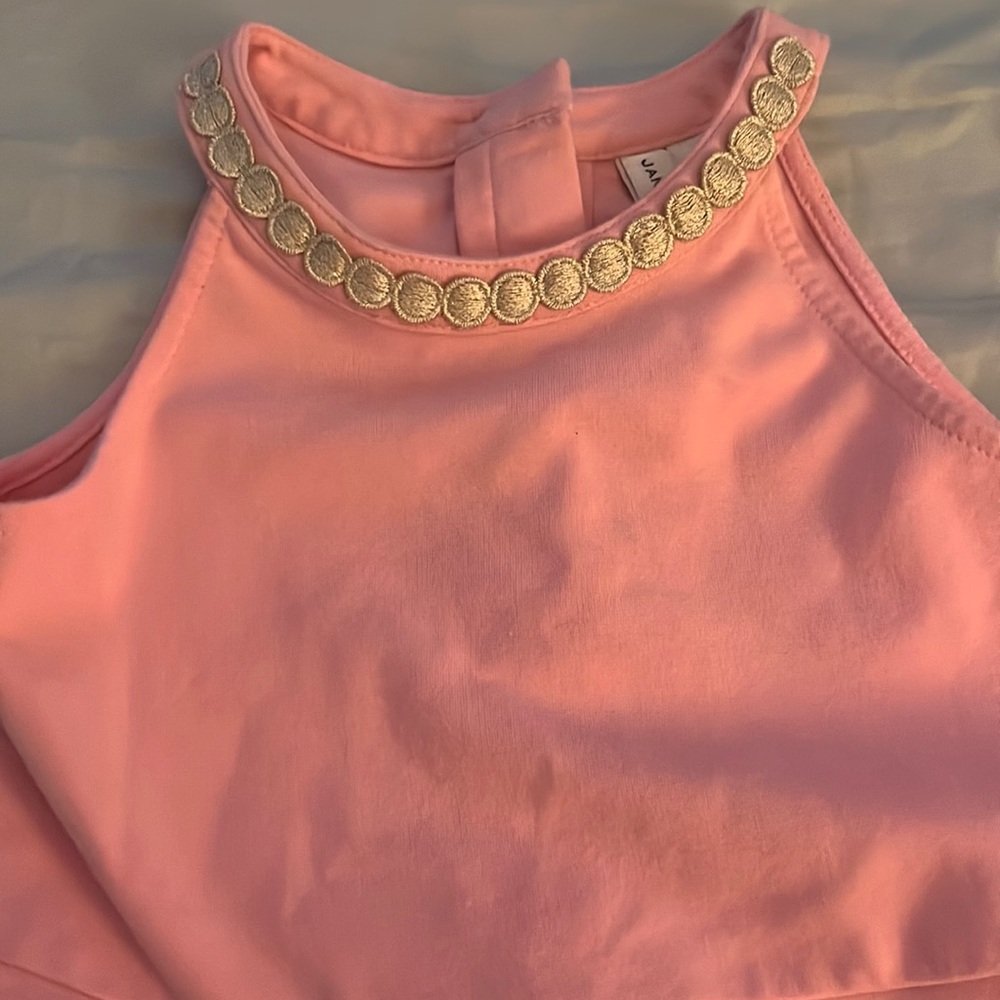 Janie and Jack girls pink dress, size 6 perfect condition